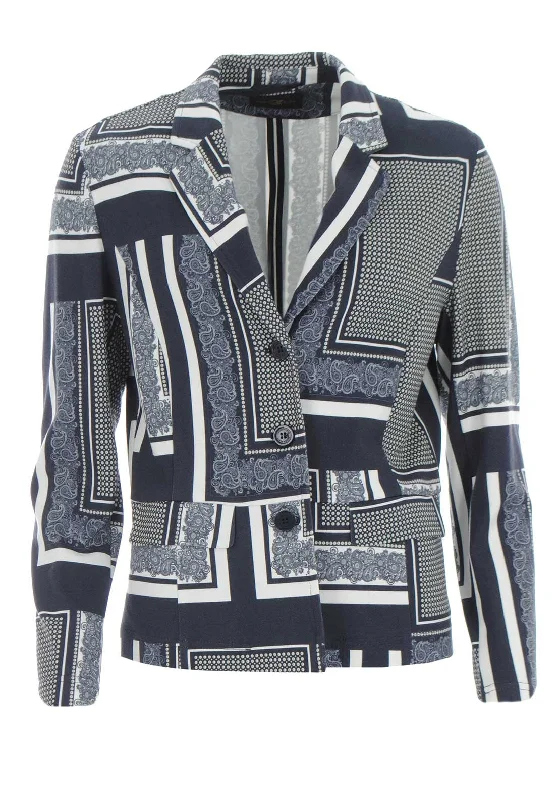 Urban Play Eugen Klein Paisley & Spot Print Jacket, Navy