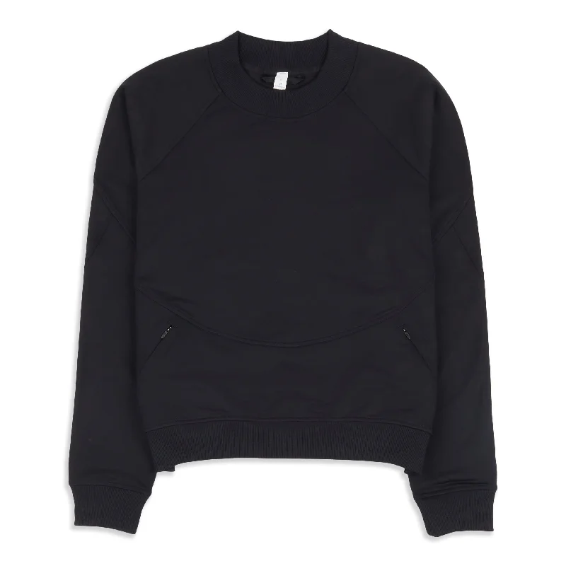 Chic Urban Look Romantic Retro Style City Sweat Crew - Resale