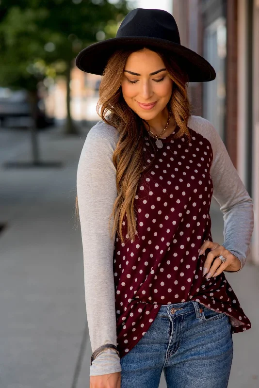 Polka Dot Baseball Tee