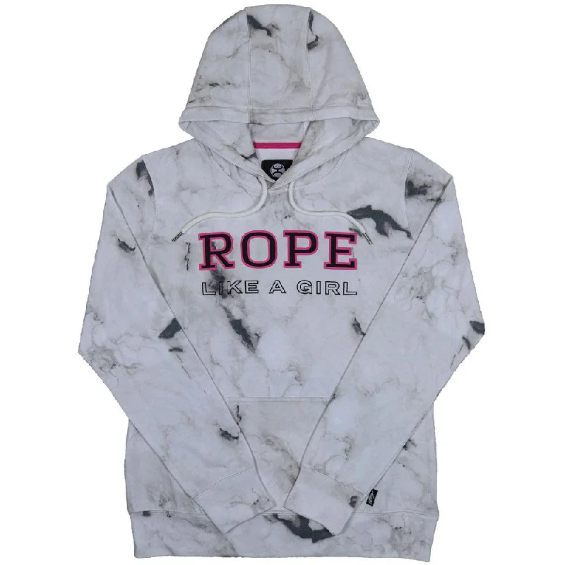 Rope Like A Girl White Marble Hoody