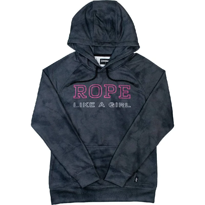 "Rope Like A Girl" Black Marble Hoody