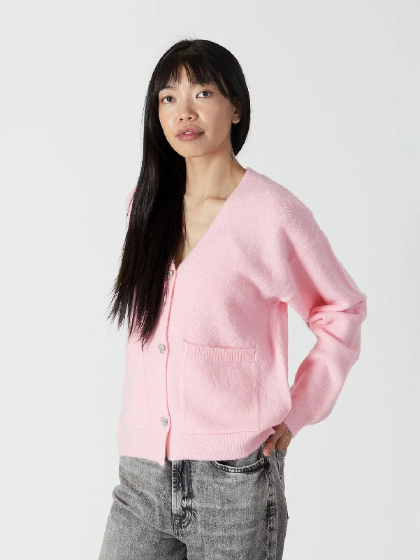 Stella Heart Cardigan - Pink