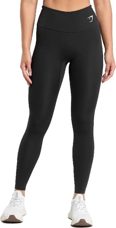 Feminine Streetwear Casual And Casual Gymshark 7/8 Womens Training Tights - Black