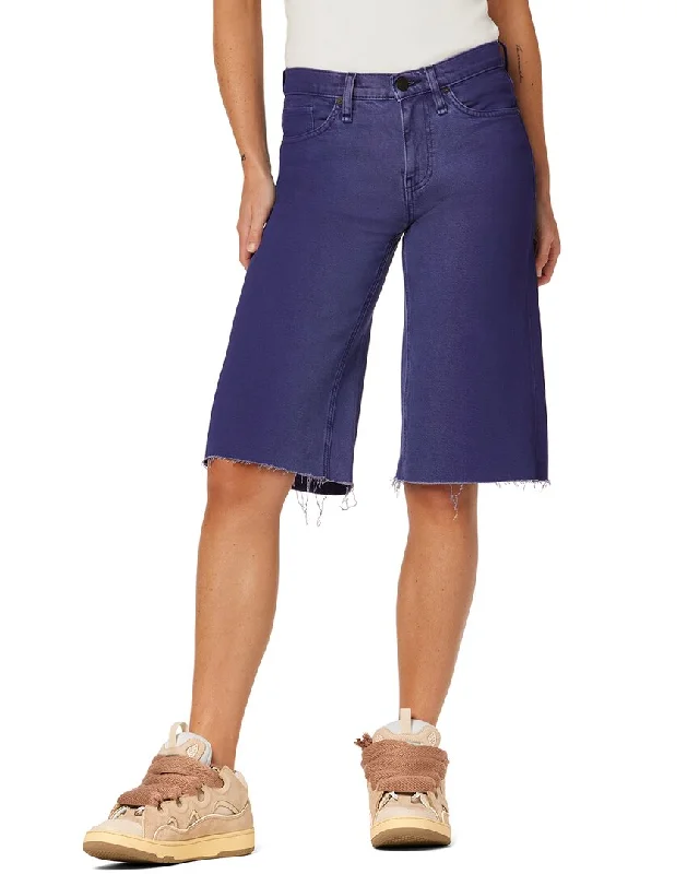 HUDSON Jeans Freya Mid-Rise Skater Short Dp Wisteria Ombre Jean