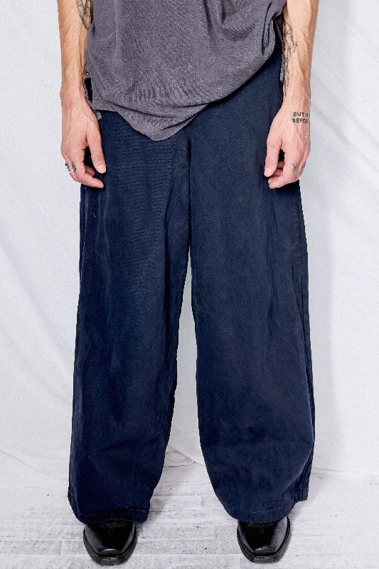 Black Overdyed Denim Standard Pant