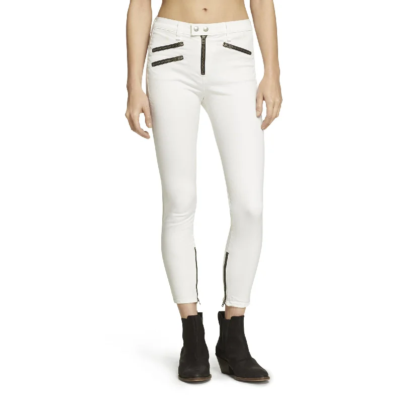 rag & bone White High Rise Biker Jeans