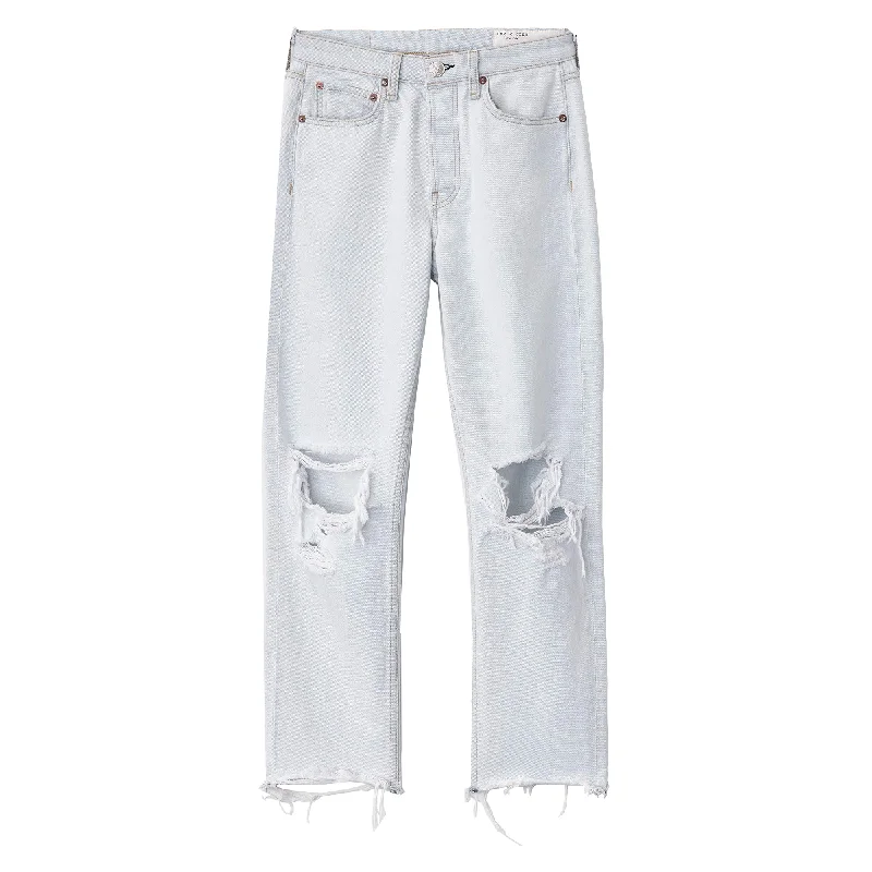 rag & bone Women's Maya High Rise Slim Ditch Plain Ripped Jeans