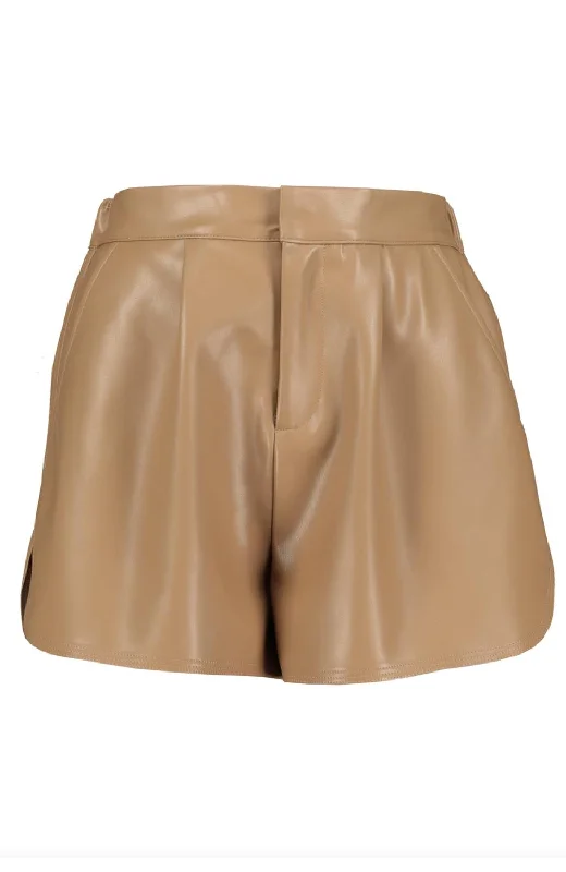 Women's Alejandra Vegan Leather Short In Camel