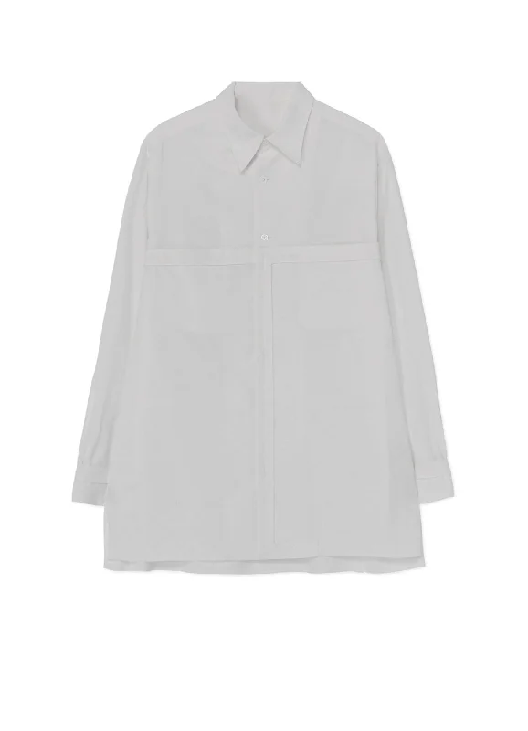 [Y's-Black Name]KHADI TAPE FLAP POCKET SHIRT