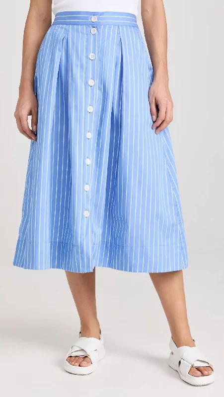 Idra Deep Pleat Skirt In Day Trader