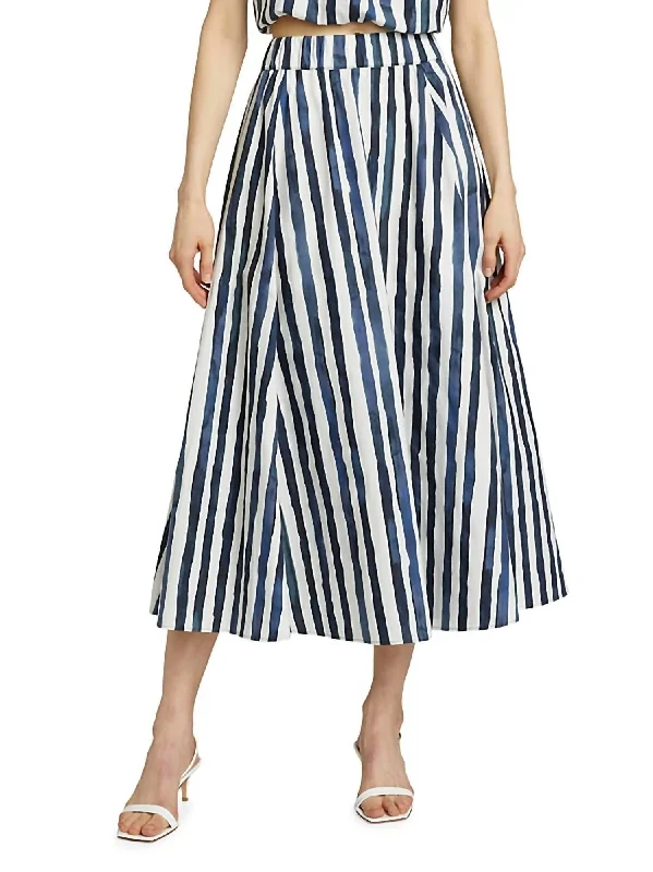 Sasha Skirt In Blazer Stripe