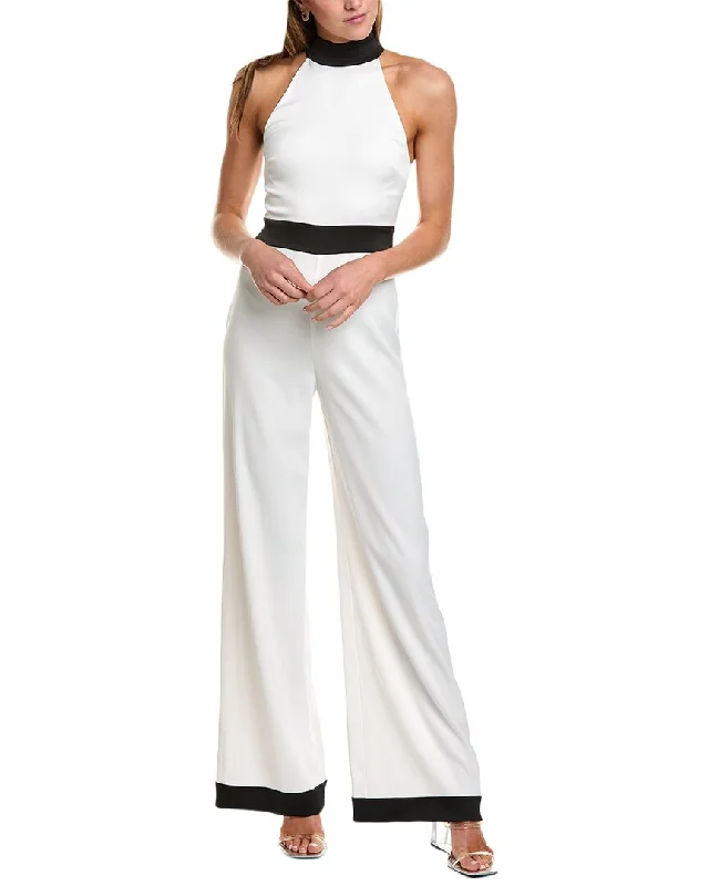 alice + olivia Cataline High Neck Wide Leg Jumpsuit