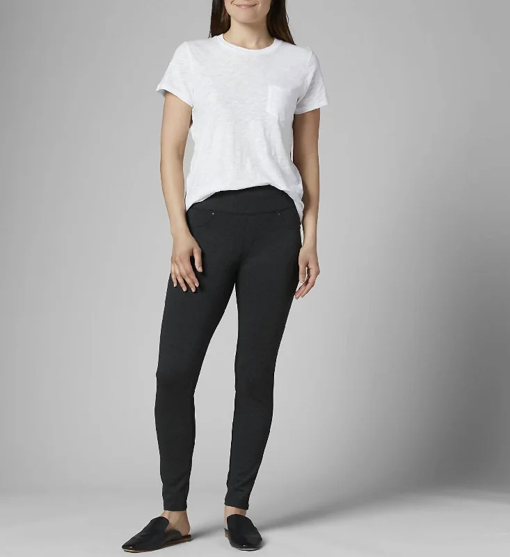 Ricki Mid Rise Leggings In Charcoal Heather