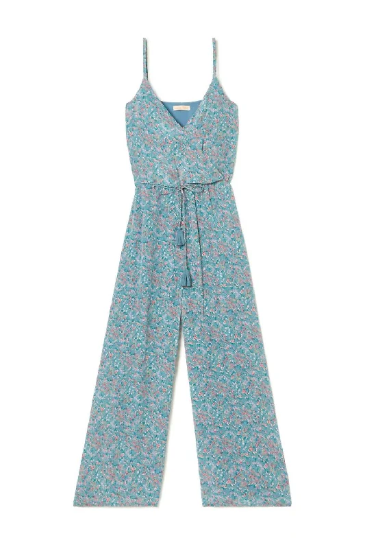 Women's Pasadena Jumpsuit In Storm Spring Flowers