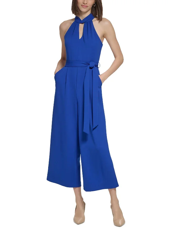 Womens Solid Polyester Jumpsuit