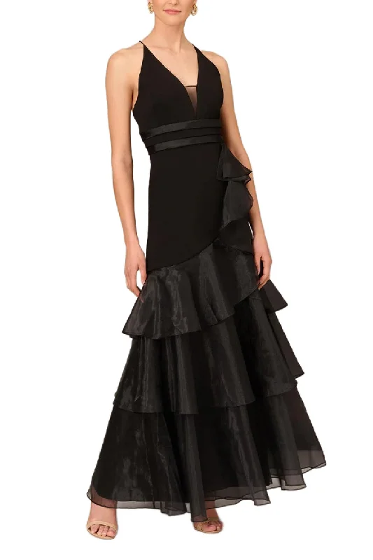 Aidan Mattox MD1E202177 Long Ruffle Formal Prom Dress