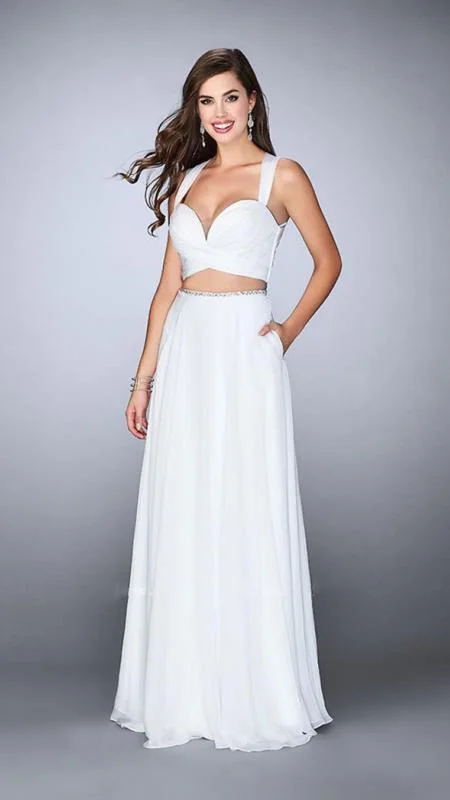 La Femme - 23979 Beautiful Sleeveless Sweetheart Two-piece Chiffon Dress