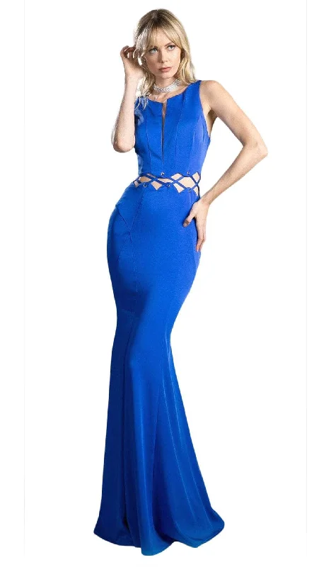 Ladivine 6485 - Sleeveless Cut out Long Gown