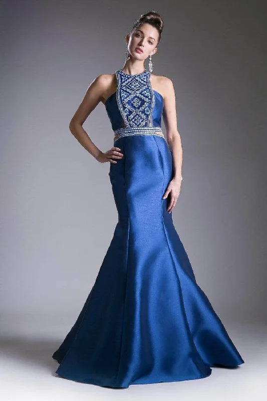 Ladivine 83789 - Beaded Halter Mermaid Gown