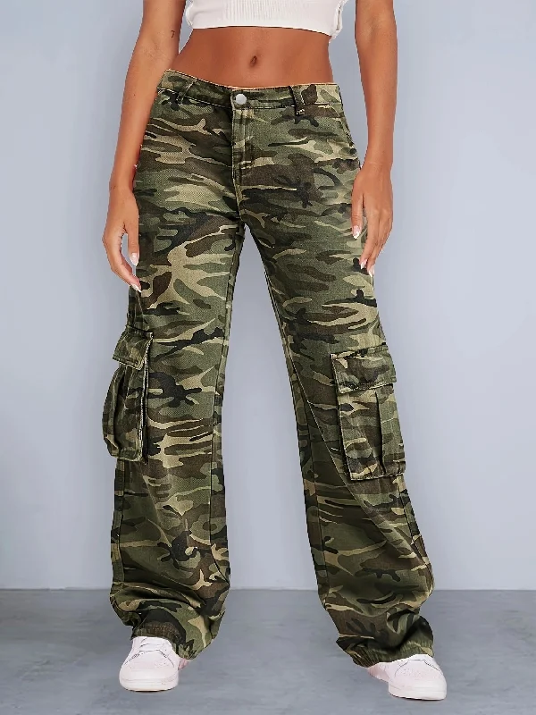 FZ Women's Camouflage Cargo Denim Pants